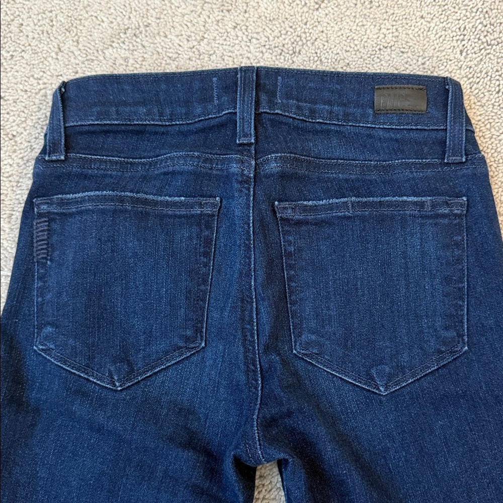Paige Manhattan Bootcut Jeans | Size 24 | Dark Wash - Picture 9 of 10